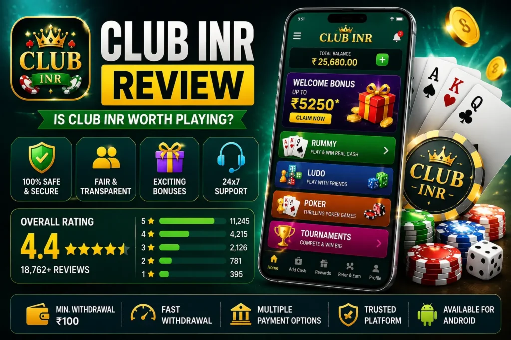 Club Inr Download Android & iOS Special Bonus Get ₹264
